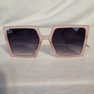 Nicole Miller Blush Pink Square Sunglasses